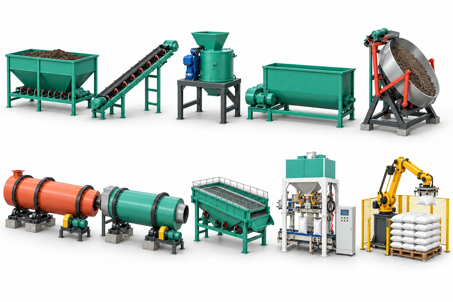 Representative organic fertilizer equipment configuration